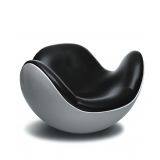modern creative design fiberglass white ball shaped leisure rocking chairs