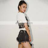 TWOTWINSTYLE Shirt Female o Neck Large Size Loose Casual Tank Patchwork Lace Fashion New thumbnail-4
