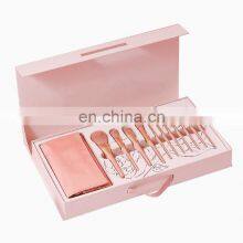 Custom Logo Kawaii Pink Makeup Brushes Luxury Full Makeup Sets With Brush Palette