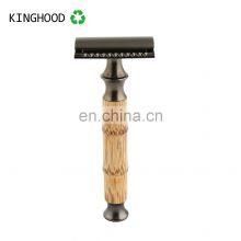 Custom Bamboo Razor Biodegradable Safety Razors Stainless Shave Razor thumbnail-4