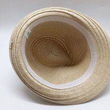 Wholesale British Style Beach Summer Chapeau De Paill Straw Hats Nature Brim Jazz De Paja De Unisex Straw Hat thumbnail-3