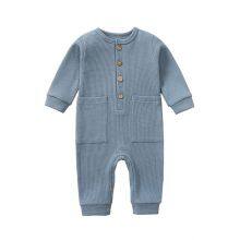 Newborn Baby Romper Onesie Jumpsuit Long Sleeves Baby Climb Clothes Children's Pajama Cotton thumbnail-2