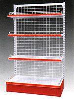 Modern Cold Steel Supermarket Shelf Mesh Back Shelves Furniture thumbnail-2