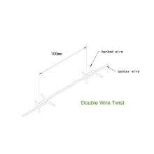 Factory Supply 500 Meters Galvanized Steel Barbed Wire Per Roll for Farm Mountain Prison Wall Protection thumbnail-2