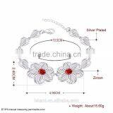 Crystal Silver Plated Bracelets ,flower Beads Bracelets thumbnail-3