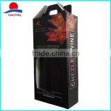 High Quality Foldable Black Paper Wine Box