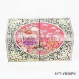 High End Mother of Pearl Drawer Wooden Jewelry Boxes With Lock thumbnail-5