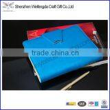 Navy Blue High Quality pu Leather Loose Leaf a5 Ring Binder Notebook