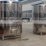 Stainless steel wine fermentation tank