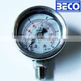 Liquid filled YBF-40A All Stainless Steel Bottom mounting pressure gauge with reasonable price