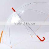 23 Inches Standard Size POE Umbrella Metal Frame Clear Materails Woman Umbrella