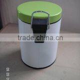 Flat Lid Powder Coated Finished Soft Close Steel Trash Can thumbnail-3