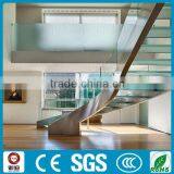 Tempered Glass Single Stringer L Shape Stairs, Foshan Staircase --YUDI thumbnail-1