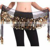 2016 Women Cheap Belly Dance Hip Scarf Gold Coins Bellydance Chain Belt Egyptian Dance Wear Accessories for Sale thumbnail-1