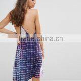 High Brand Quality Sexy Summer Bohe Tie Dye Women Slip Dress With Lace Inserts thumbnail-2