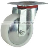 WHITE PP INDUSTRIAL CASTER WITH COVER