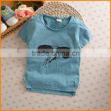 South Korea 2016 Summer New Korean Children T-shirt 100% Cotton T-shirt Embroidered Children Cotton Short Sleeved Glasses thumbnail-2