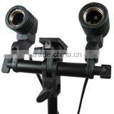 Photography Studio Double Swivel Light Holder Lighting Umbrella Adapter Double Ac thumbnail-1