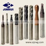 Solid carbide end mill cutting tools