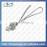 Custom Hang Mobile Fashion Really Pink Leather Metal Cell Phone Strap thumbnail-5