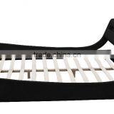 Stunning Modern Design LED Bed in Black Leather Quality Choice thumbnail-4