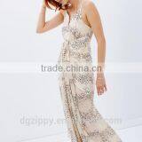 New Waterfall Chiffon Fabrication V-Neckline Cocktail Dress Design thumbnail-2