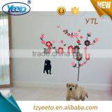 2015 Home Decoration House Sticker,black Sleep Tiger Wall Decals,wall Art Decor Clock thumbnail-1