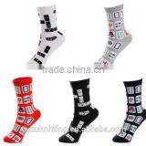 Mahjong and Poker Pattern Cool Thick Unisex Crew Sock thumbnail-1