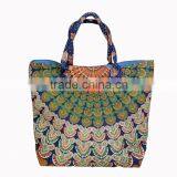 Handbag Tote Bag Women's Bag Tote Shoppers Bag Handmade Printed Shoulder Bag Mandala Tapestry Wholesaler Women's Shoulder Bag thumbnail-1