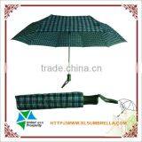 23" Scottish Grid Fabric Popular Folding Umbrella