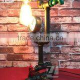 Industrial Style Pipe Lights Steampunk Pipe Table Lamp Edison Lamp With Tap And Clock 1105T-A01 thumbnail-2