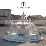 elegant stone marble carving horse water fountain