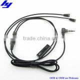 Top quality 3.5mm audio cable for ie8 ie80 ie8i earphones headset with mic and volume control