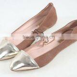 Footwear Women High Quality Two Tone Shoes Pointed Toe Ballerinas thumbnail-1