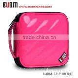 Fashion Rose Red 32 Capacity PU Leather Cover CD Case DVD Case Car Disc Case thumbnail-2