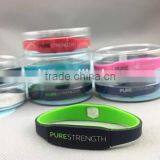 Fashion Pure Strength Rubber Bracelet Adjustable Silicon Wristband thumbnail-3