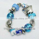 Fashion Alloy and Blue Azure Stone Bracelet FCA-10007