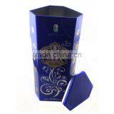 High Quality Hexagonal Tin Boxes Metal Wine Tin Container thumbnail-2