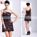 Cross one shoulder western style short evening dress cocktail dress for teenagers