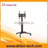 Height Adjustable Metal 42 Inch Movable TV Cart LCD Trolley Floor Stand thumbnail-1