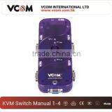 High Quality 1 to 4 Ports Push Button Auto KVM Switch thumbnail-4