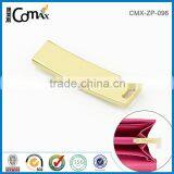 Design Zinc Alloy Bag Accessory Arc Shape Gold Custom Metal Zipper Puller thumbnail-3