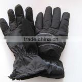 winter Mens warm sport ski gloves with full pu palm