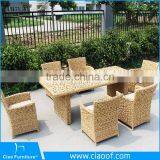 Twisted Cane Furniture Restaurant Table and Chairs Dining Set thumbnail-1