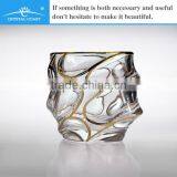 Whisky Brandy Empty Gilding Gold Glass Wine;750ml Wine Glass Bottle; Glass Wine Bottle thumbnail-3