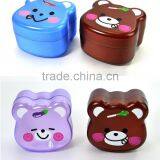 N480 Wholesale Cute Bear Shape Cartoon Mess-tins Customized Plastic Lunch Box thumbnail-1