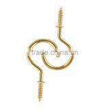 20 Pack 1-1/4inches Gold Plated Screw Cup Hook thumbnail-3