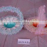 Round/Egg shaped cloth and paper rope foldable holiday decoration gift flower basket