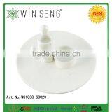 Ceramic White Porcelain Egg Tray, Egg Dish, Egg Holder, Egg Cup thumbnail-1