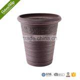 Lightweight Plastic UV Protection Round Coloful Wood Stone Garden Pot thumbnail-6